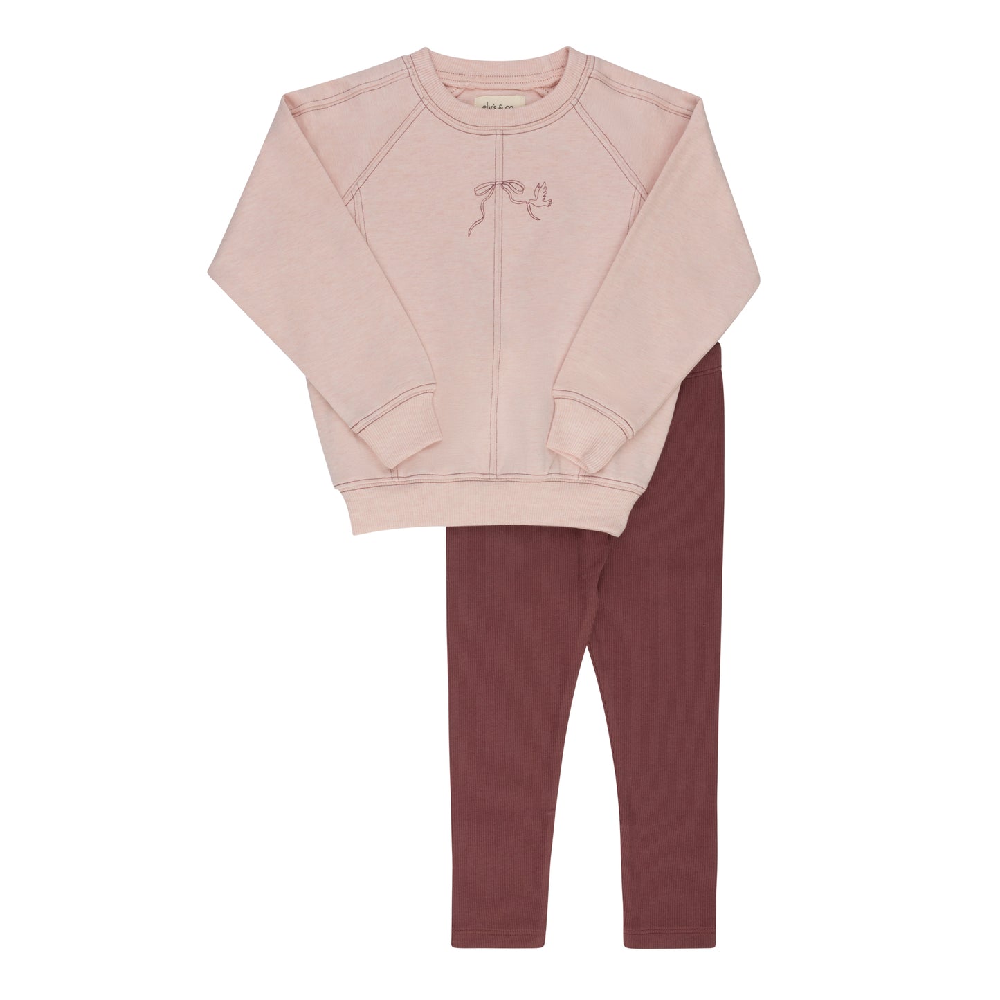 Bird Seam Set-Pink