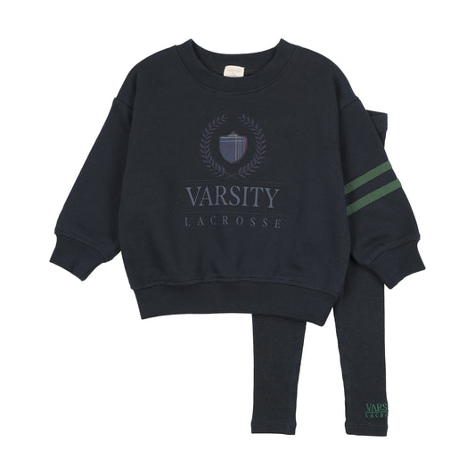 FAN CLUB BOYS SWEATSHIRT SET BLOGO- NAVY