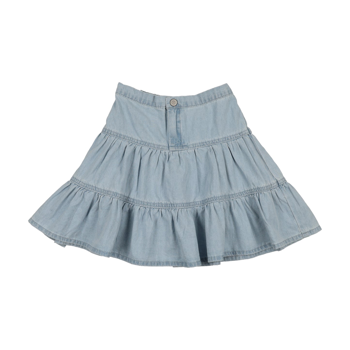 Denim Tiered Skirt