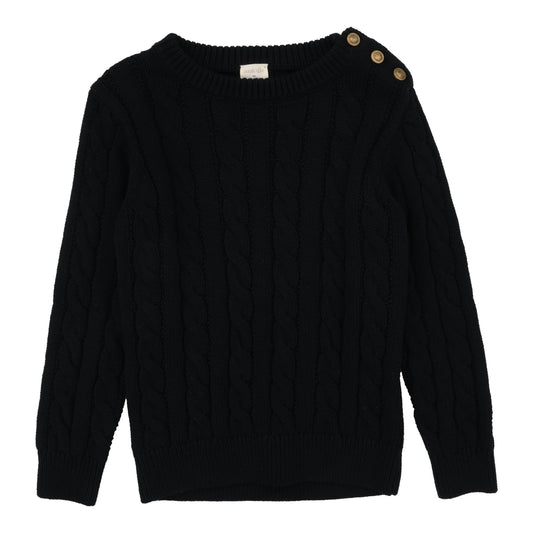 Cable Knit Sweater  Black