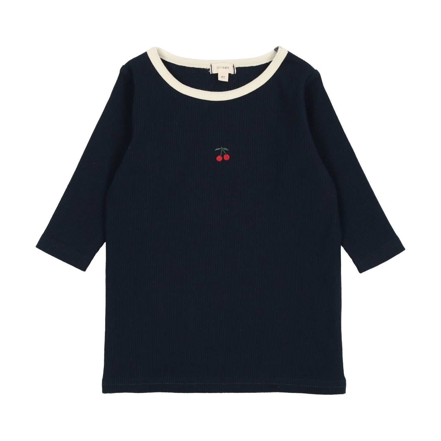 Three Quarter Sleeve Cherry  Tee