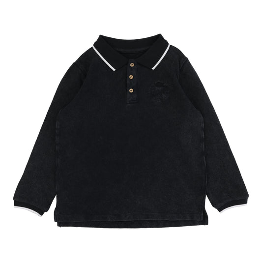 Emblem Polo  Black Wash