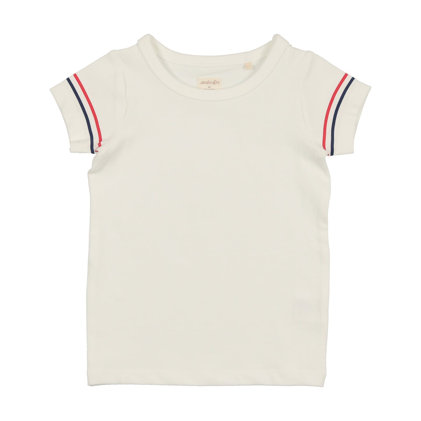 Short Sleeve Tee White With Stripes