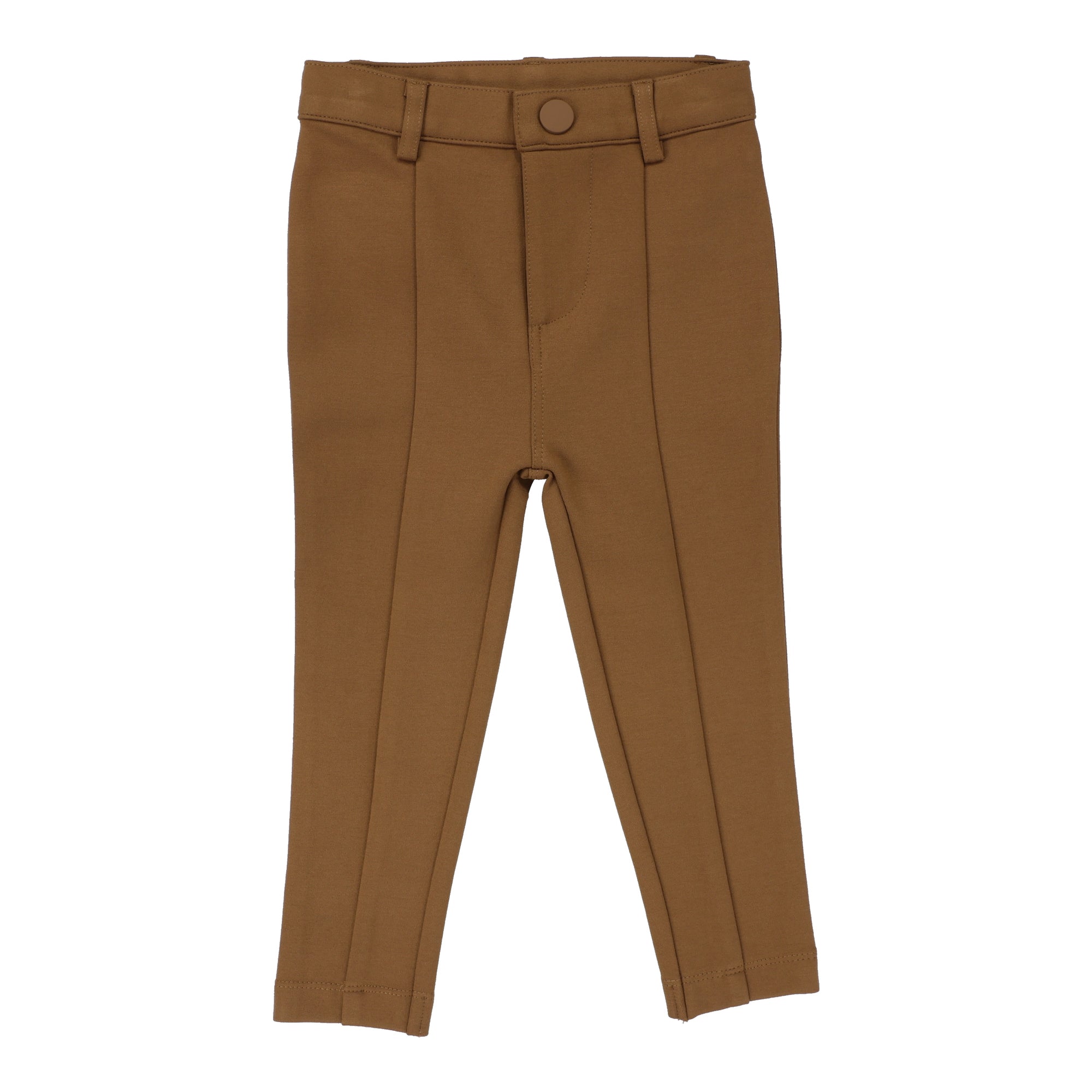 Knit Pants With Seam- Camel