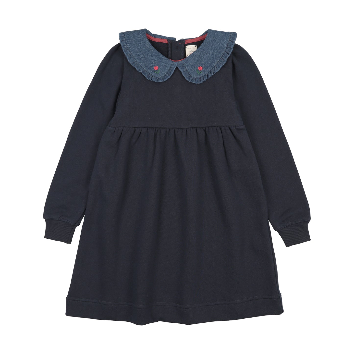 SWT CMPGN DNM COLLAR SWEATSHIRT DRESS- NAVY