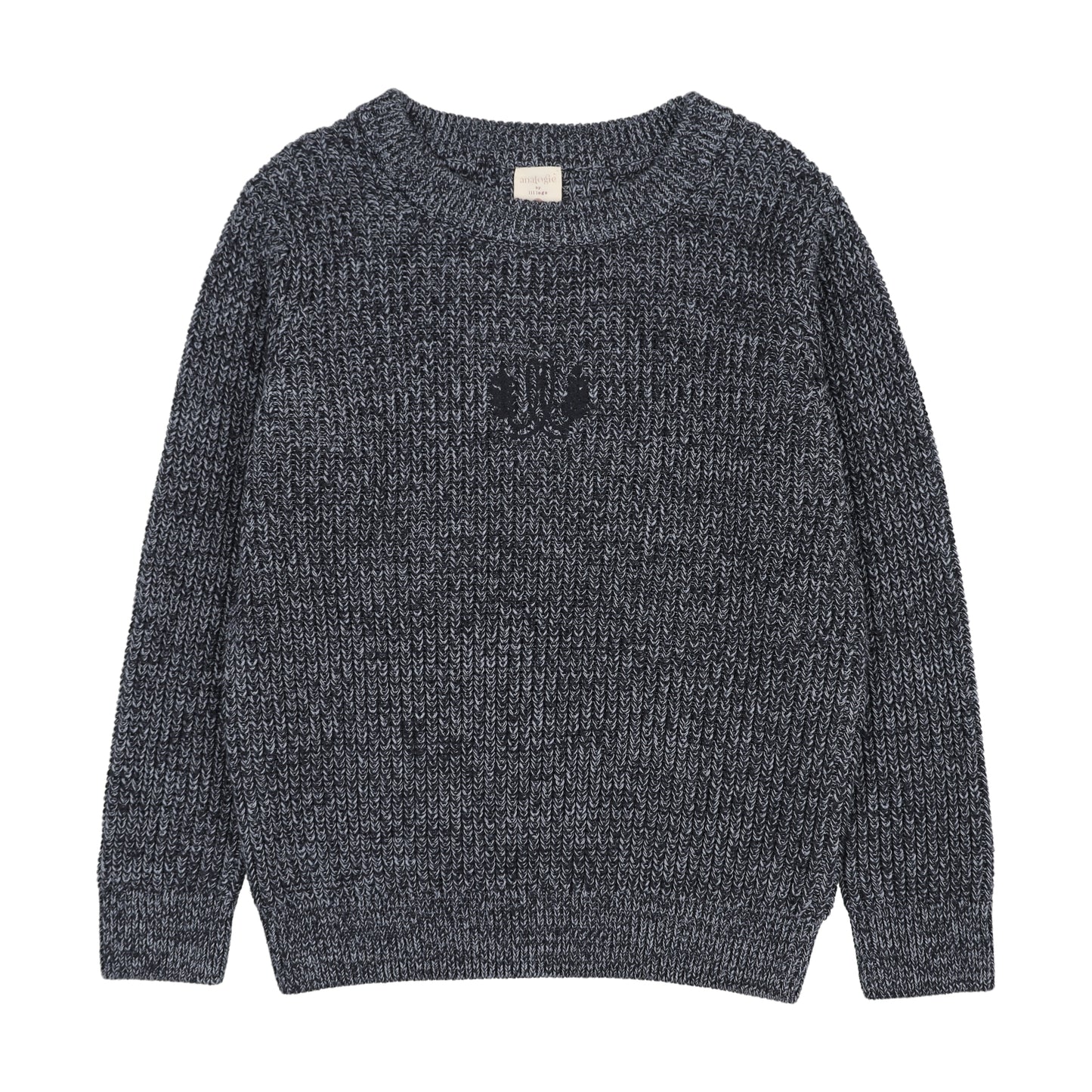 MARLED BOYS CREW NECK- NAVY