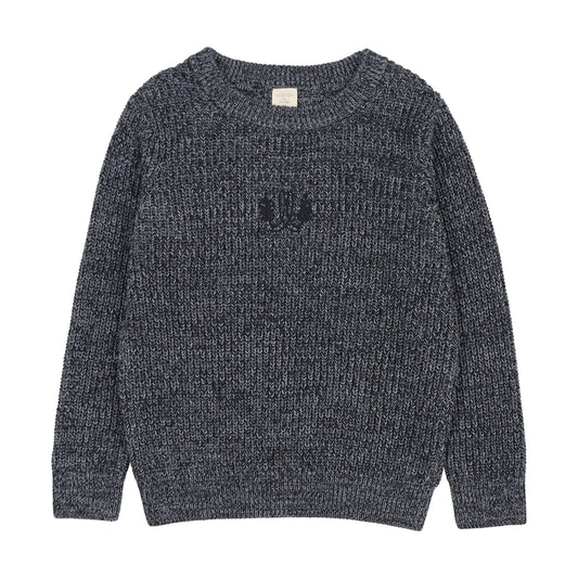 MARLED BOYS CREW NECK- NAVY