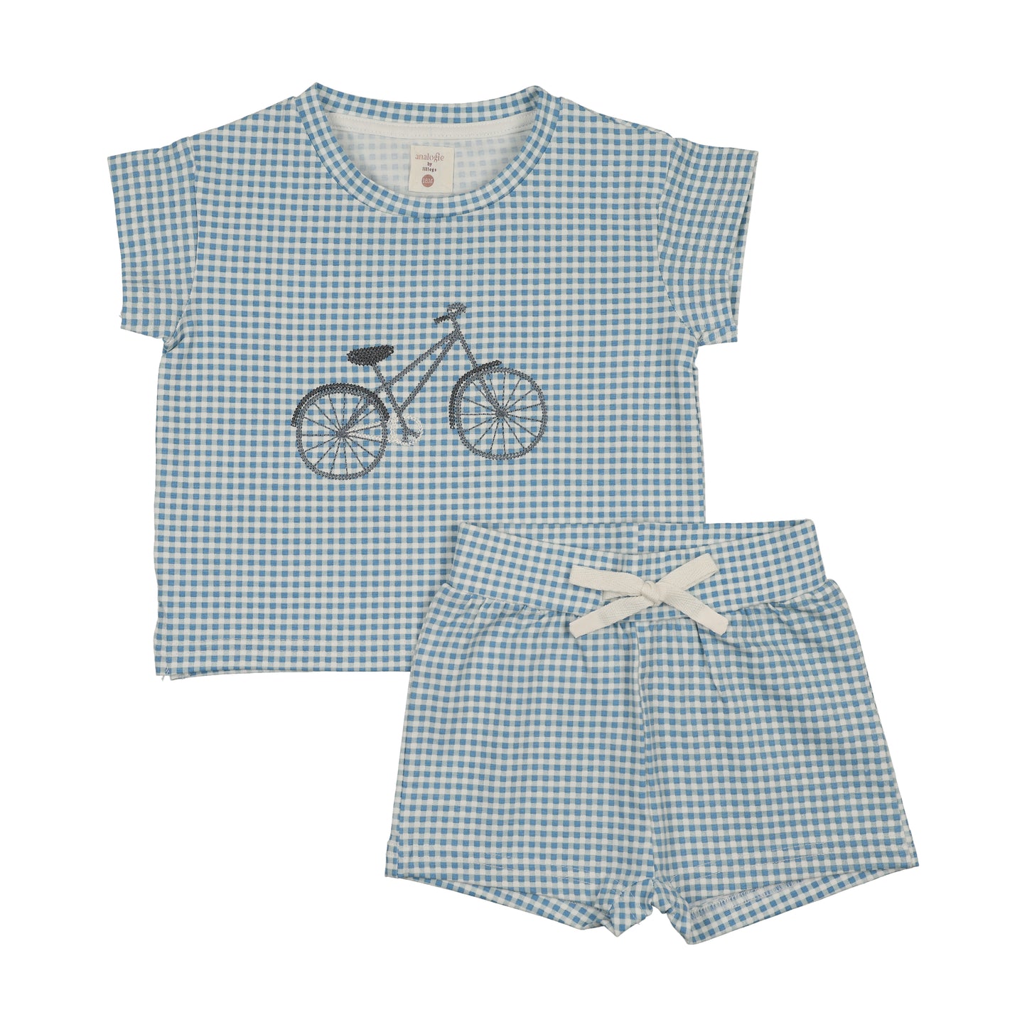 Gingham Bike Set - Blue