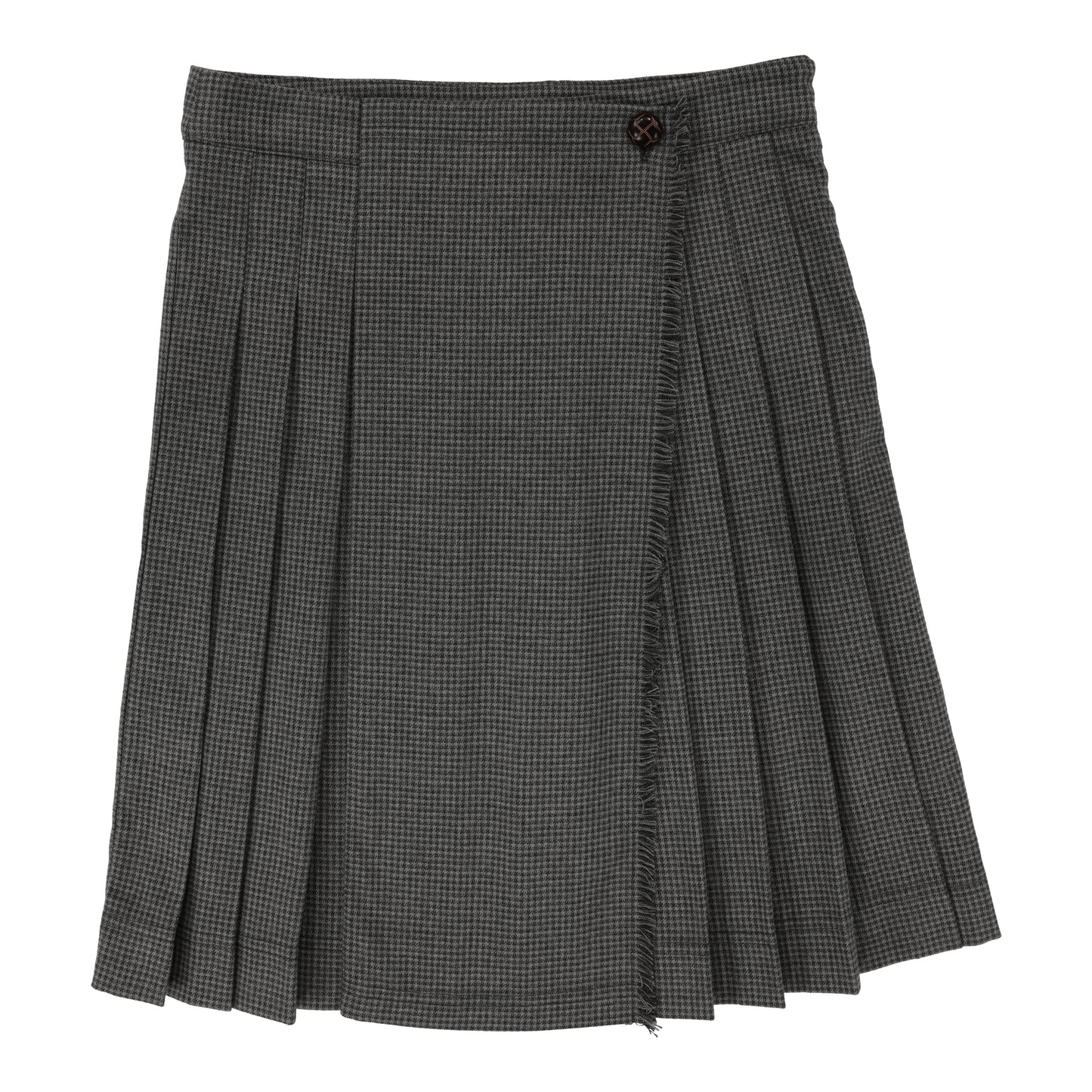 Kilt Skirt- Grey Houndstooth