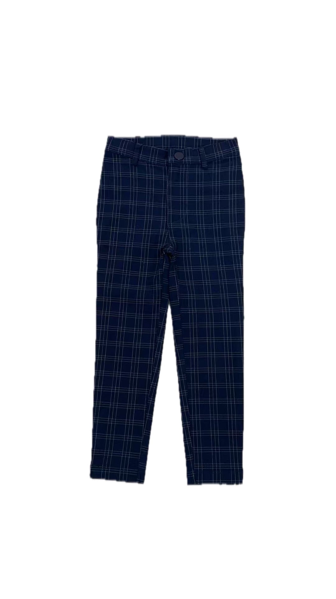 Plaid Pants  Navy Windowpane