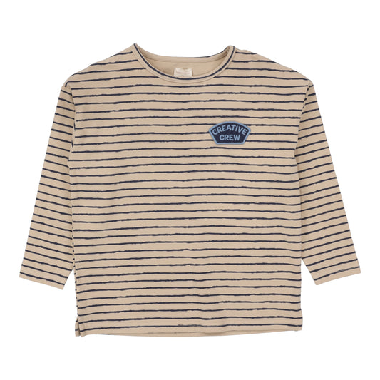 Striped Tee  Oat/Navy