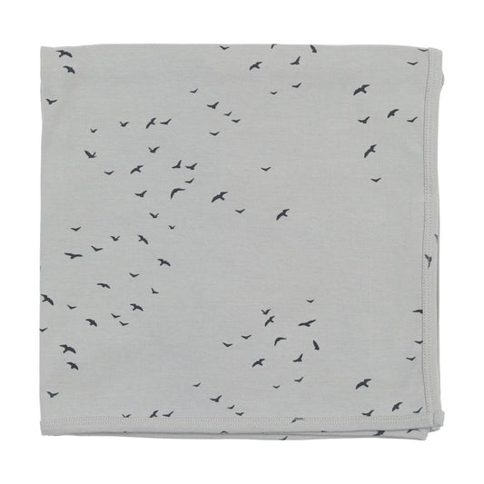 Bird Blanket- Powder Blue