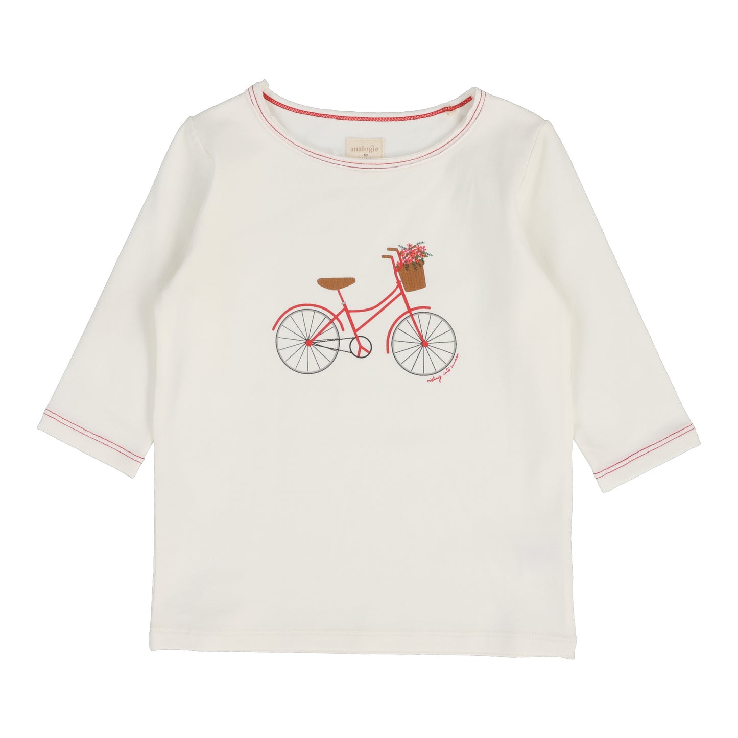 Bike Girl Tee Three Quarter Sleeves