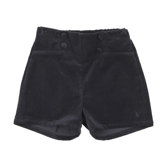 VELVET SHORTS- NAVY