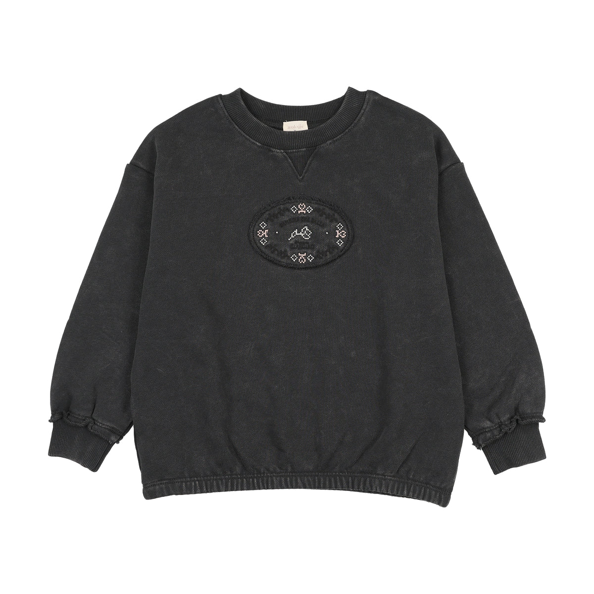 STITCH STUDIO GIRLS SWEATSHIRT- OFF BLACK