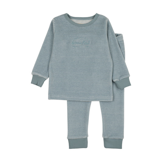 VELOUR LOUNGE SET- BLUE