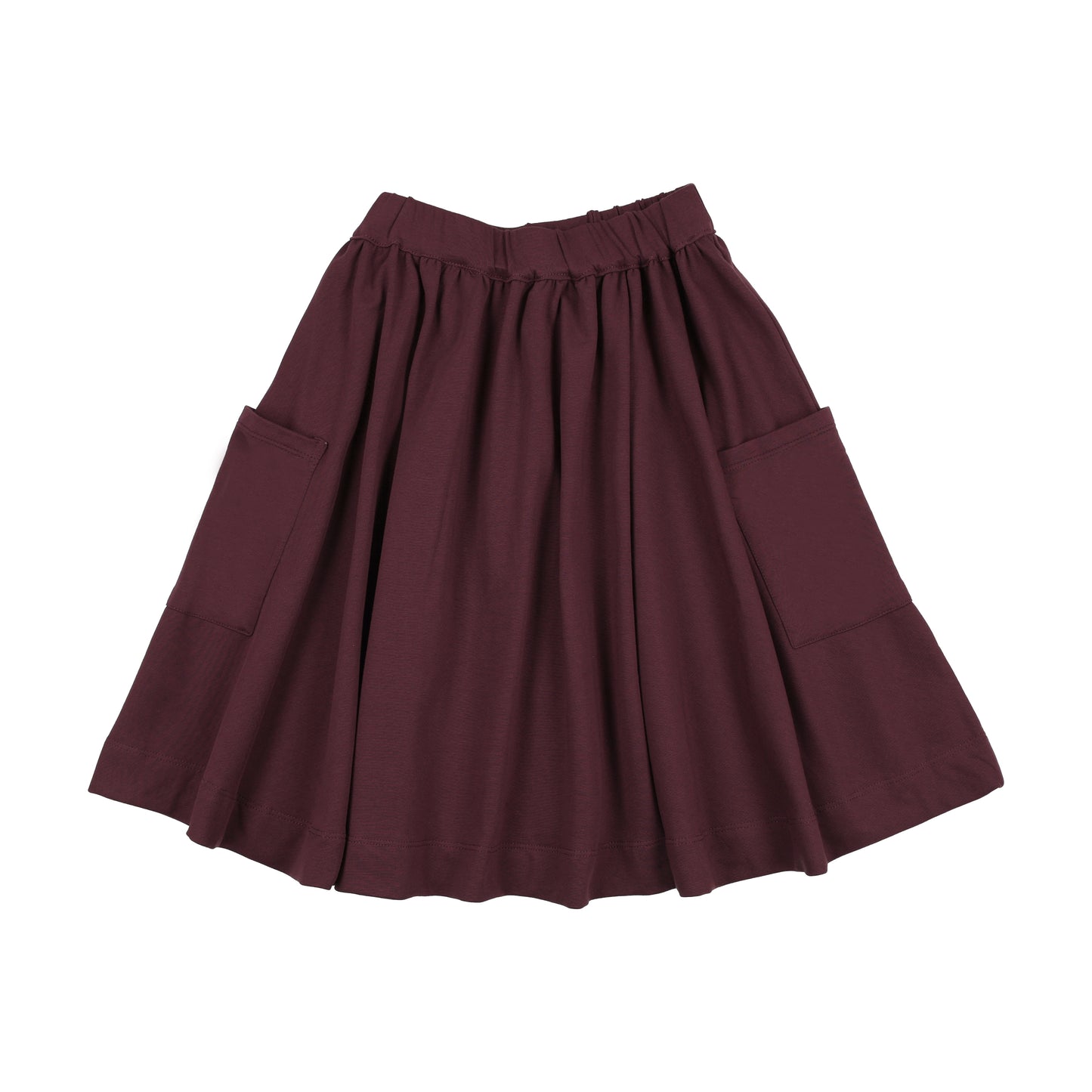POCKET CIRCLE SKIRT- PLUM