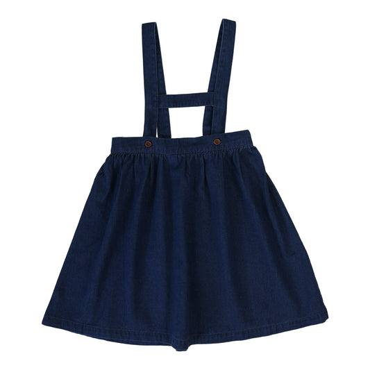 Strap Denim Jumper  Navy Denim