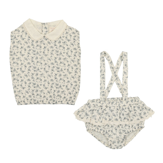 Girls Suspender Bloomer Set