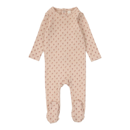 Ballard Print Footie Set  Dusty Pink