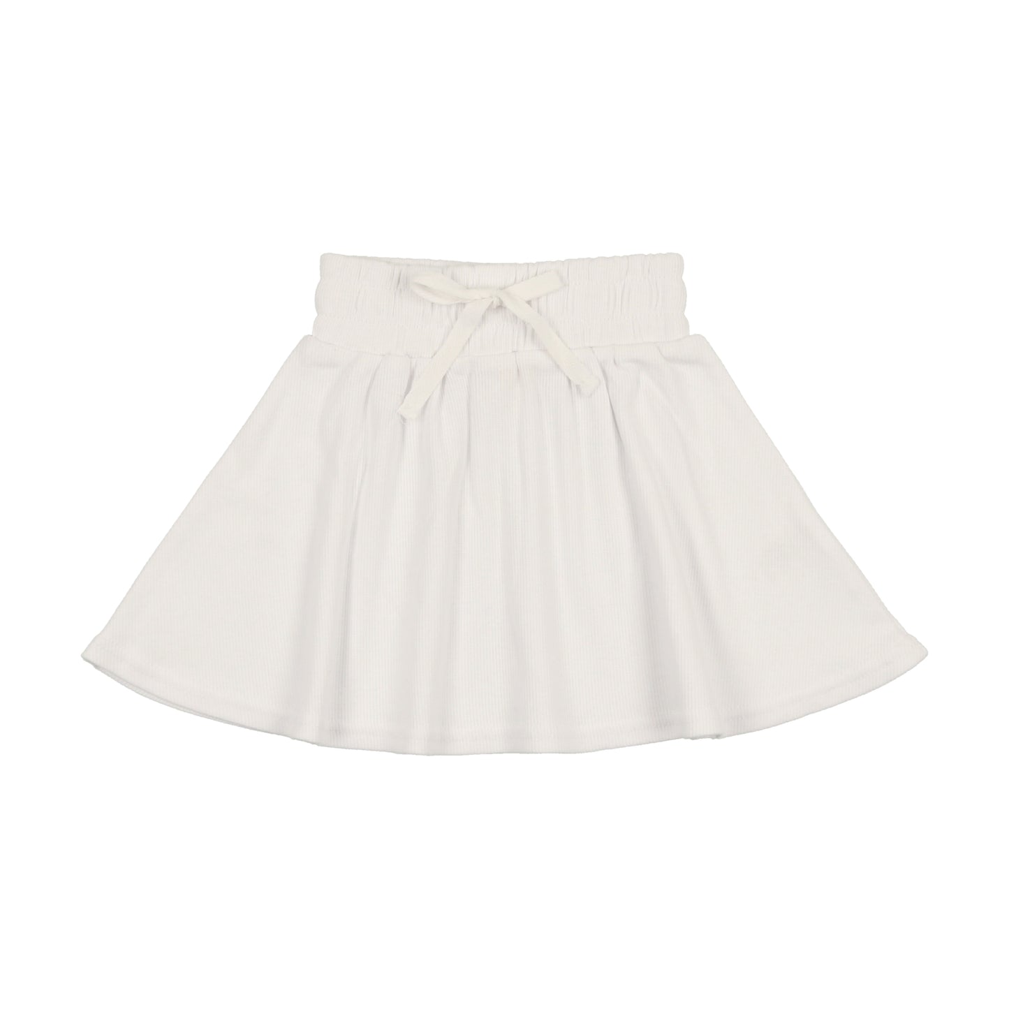 Ribbed Skirt- White