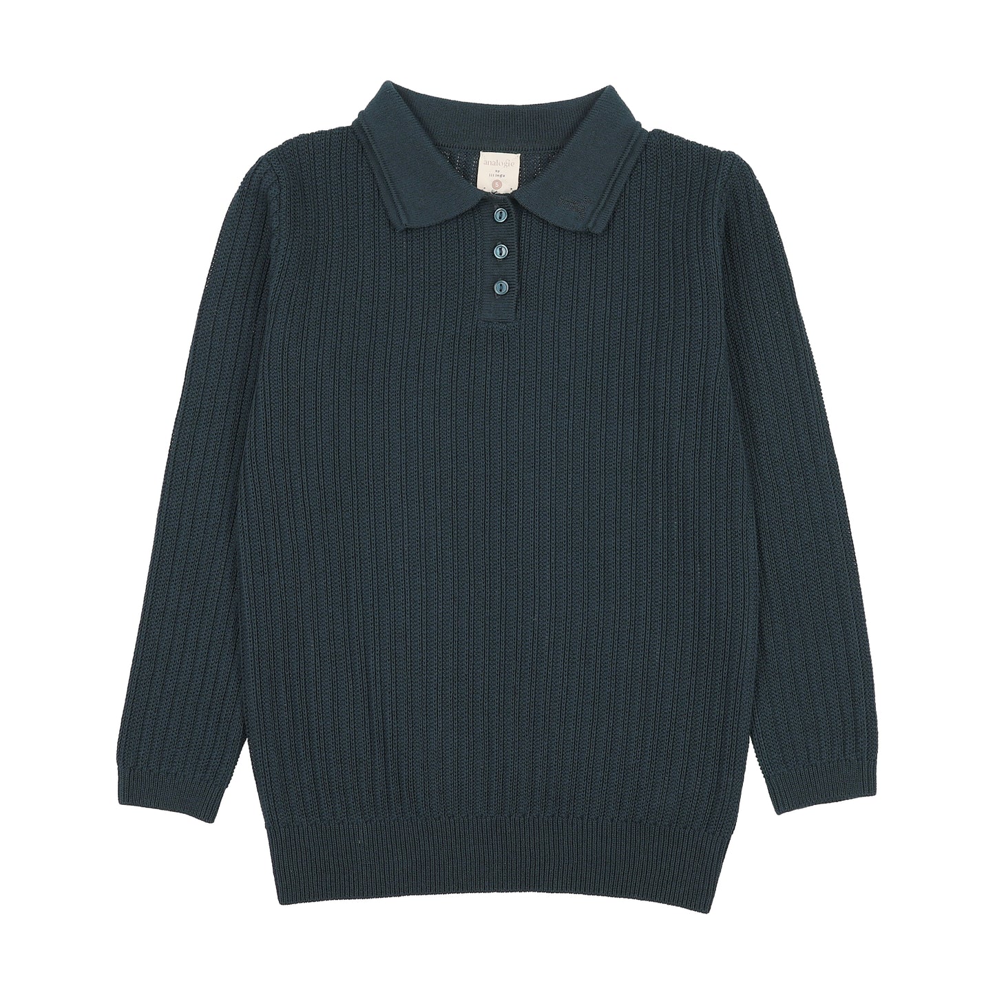 BOYS KNIT POLO- DEEP TEAL