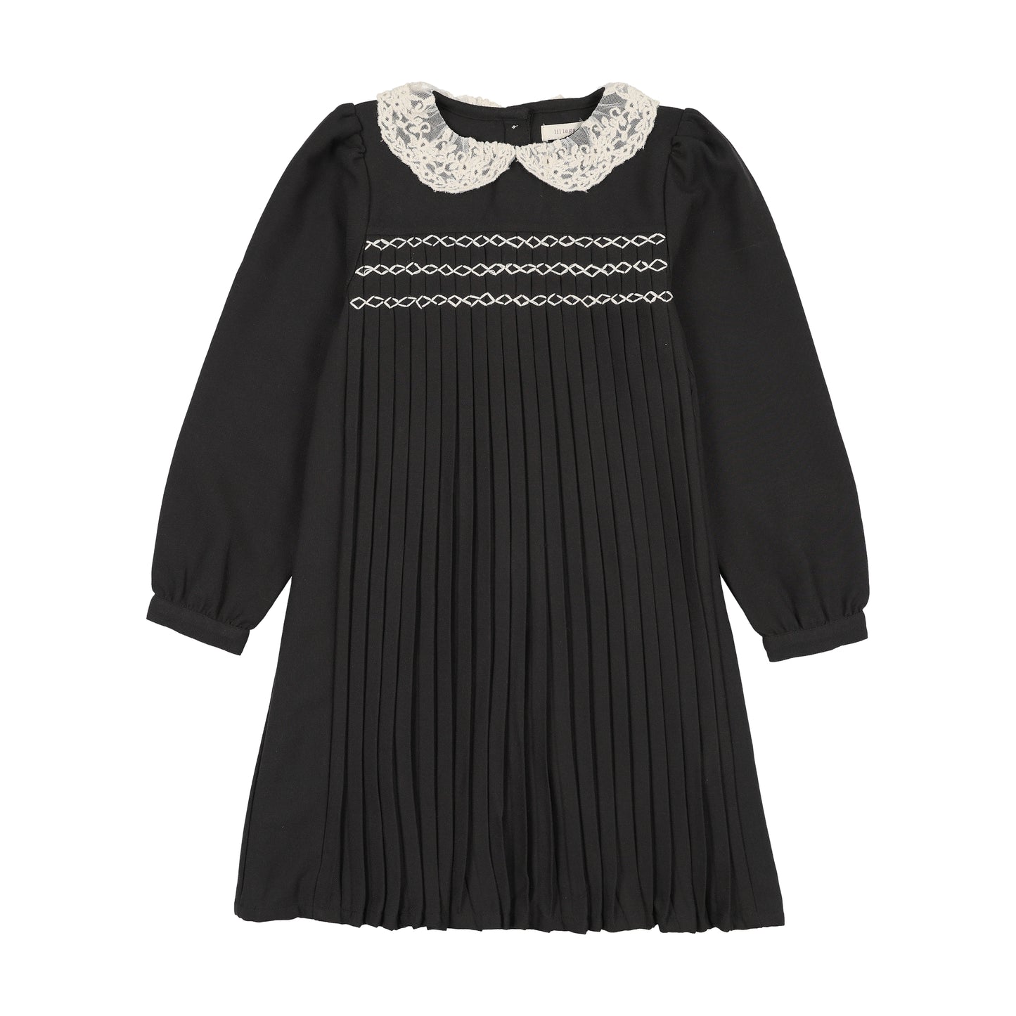 PLEATED DRESS- BLACK