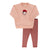 Elys and Co Organic French Terry French Girl Set- Pink