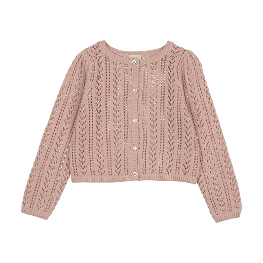 Girls Pointelle Cardigan