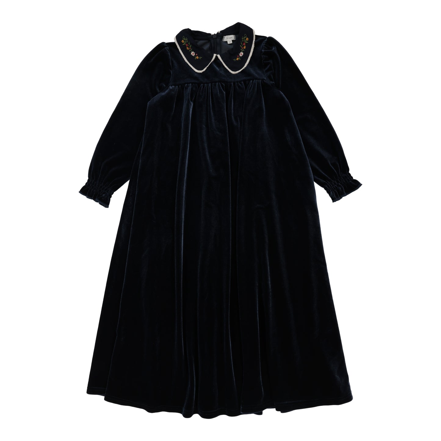 Velour Collar Maxi- Navy