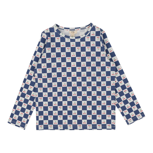 Checked Tulip Tee Long Sleeves