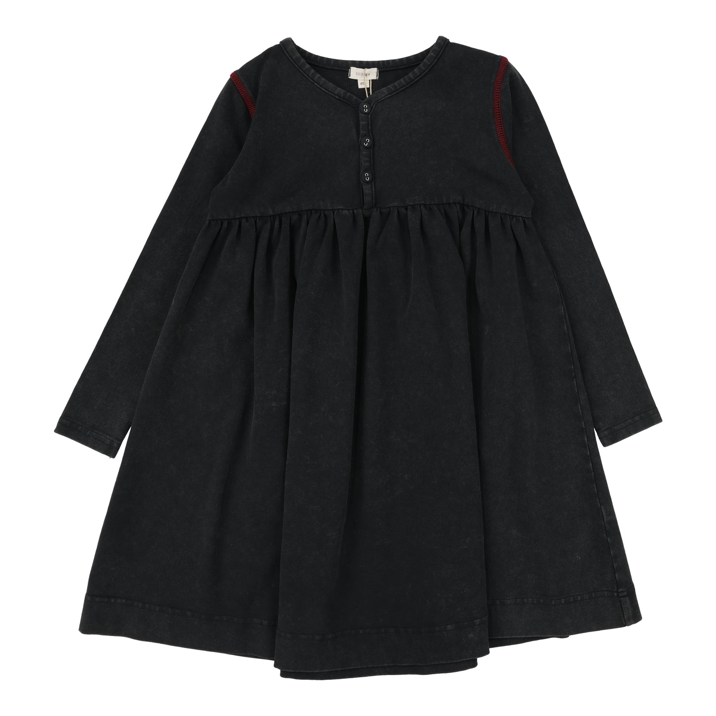 Contrast Stitch Dress  Black Wash