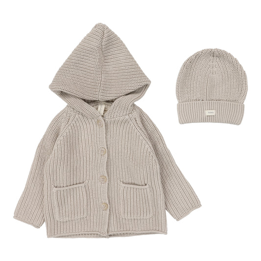 Chunky Cardigan Set  Classic  NATURAL/TAUPE