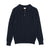 Cable Knit Polo- Navy