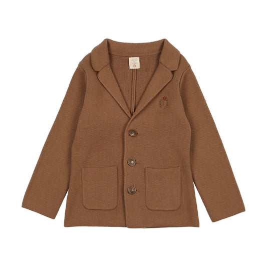 Knit Crest Blazer- Camel