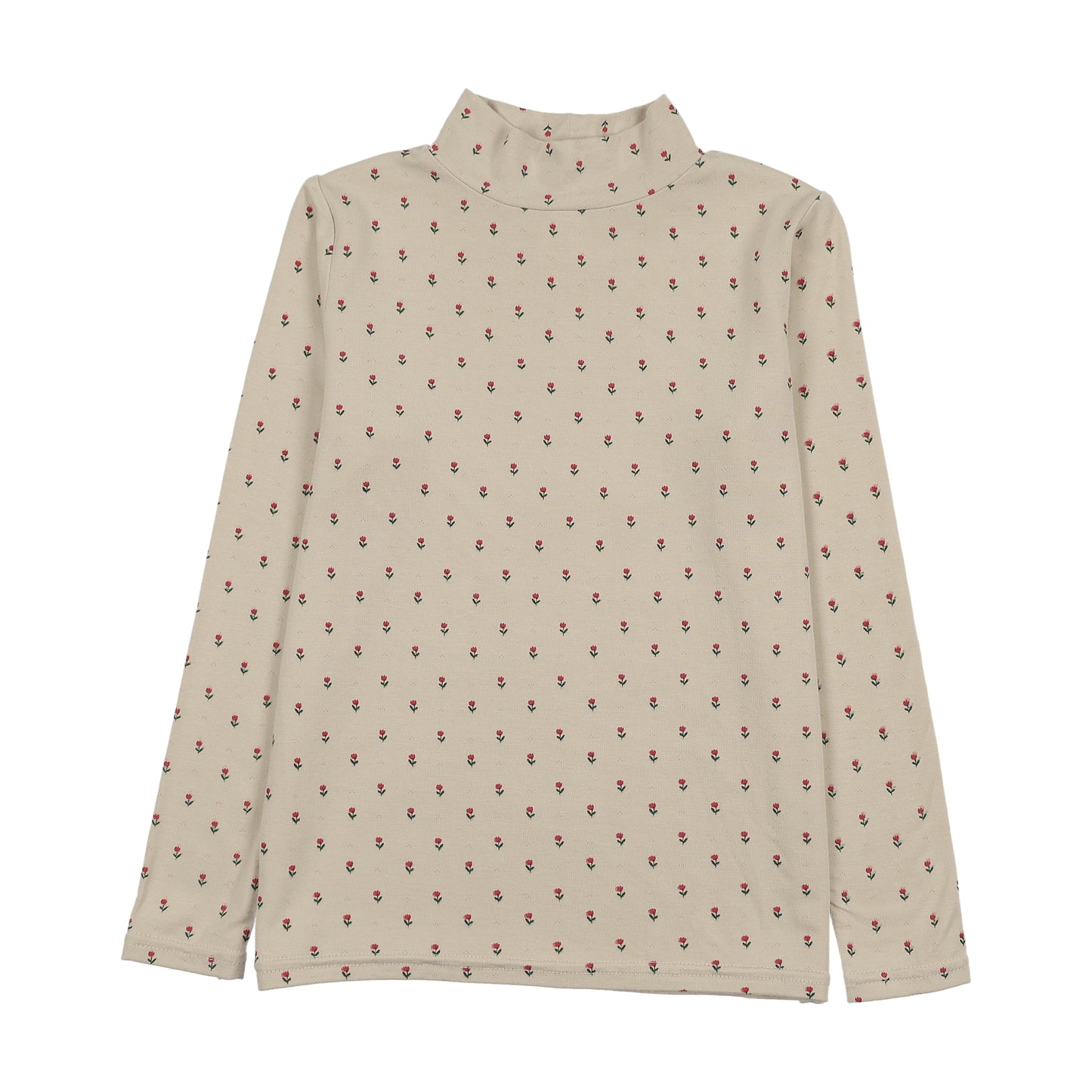 SWT CMPGN PRINTED MOCKNECK- ECRU
