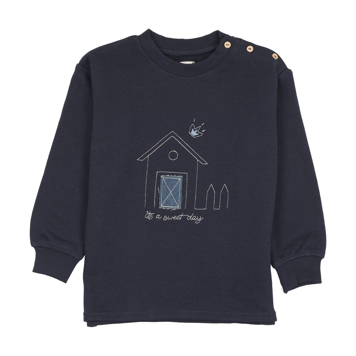 SWT CMPGN BOYS EMBROIDERED SWEATSHIRT- NAVY