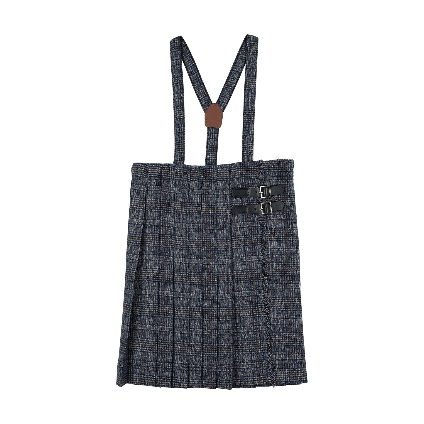 KILT SUSPENDER SKIRT- MULTI PLAID