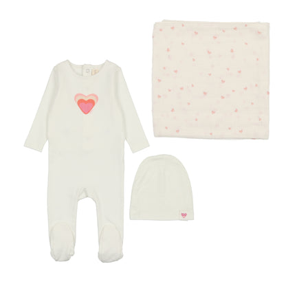 Big Graphic Heart Footie Set