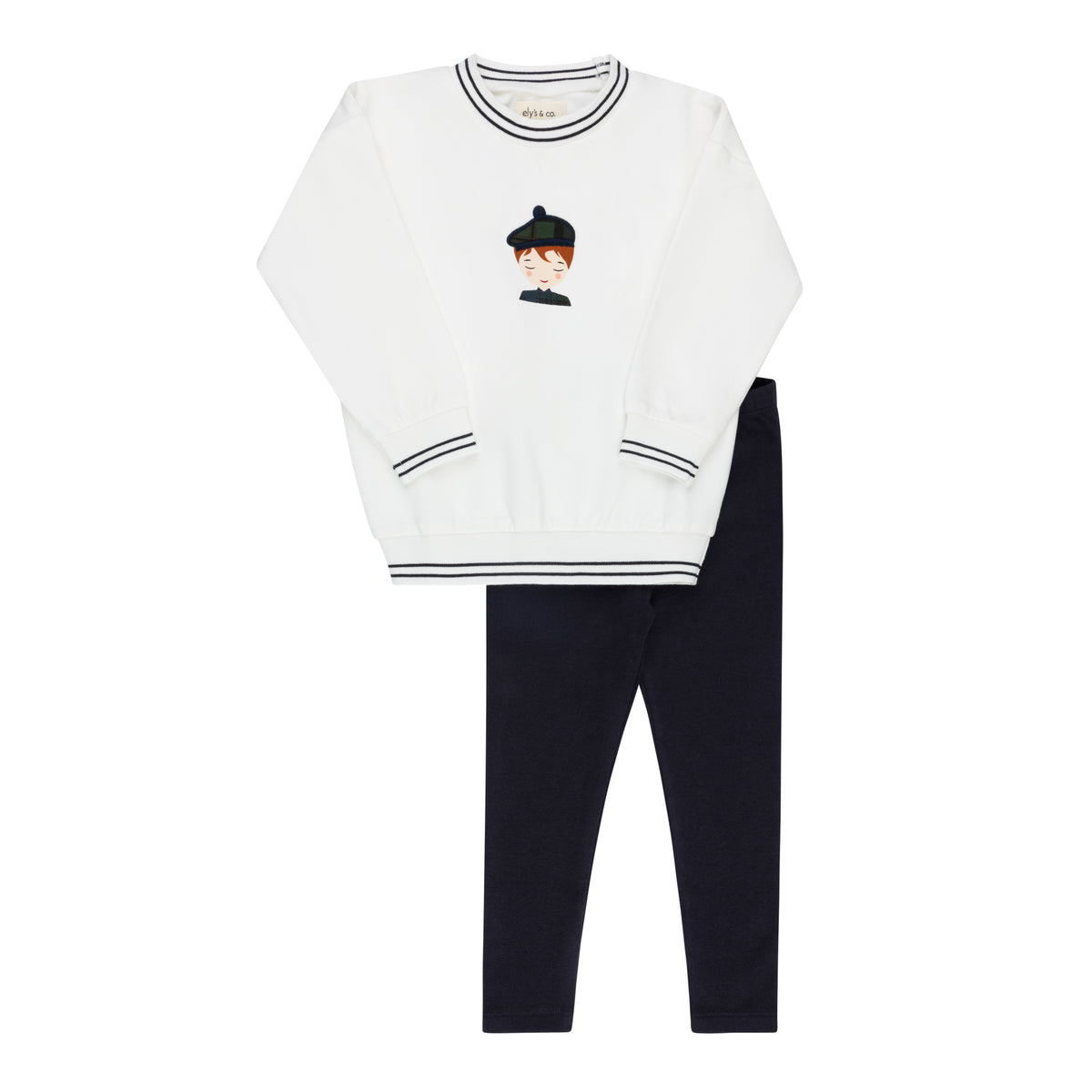 French Terry Scottish Set-Navy