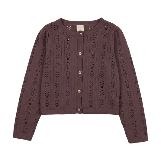 GIRLS CARDIGAN- VINTAGE PURPLE