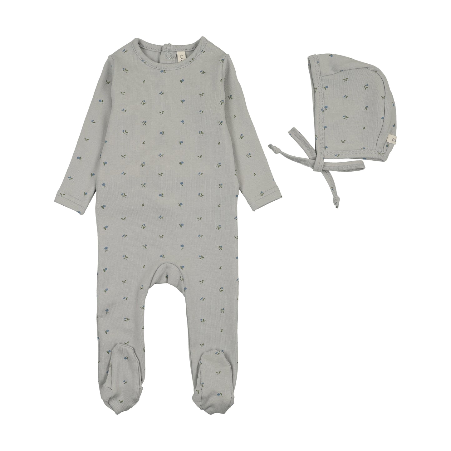 BITSY FLORAL LAYETTE SET- PALE BLUE