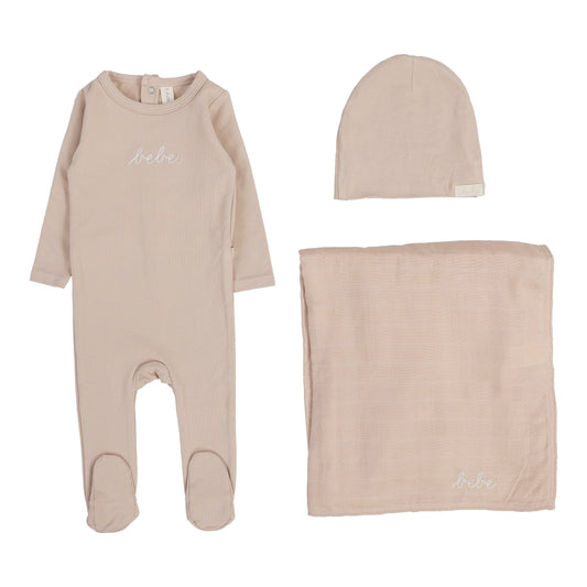 Take Me Home Bebe Layette Set  Dusty Pink