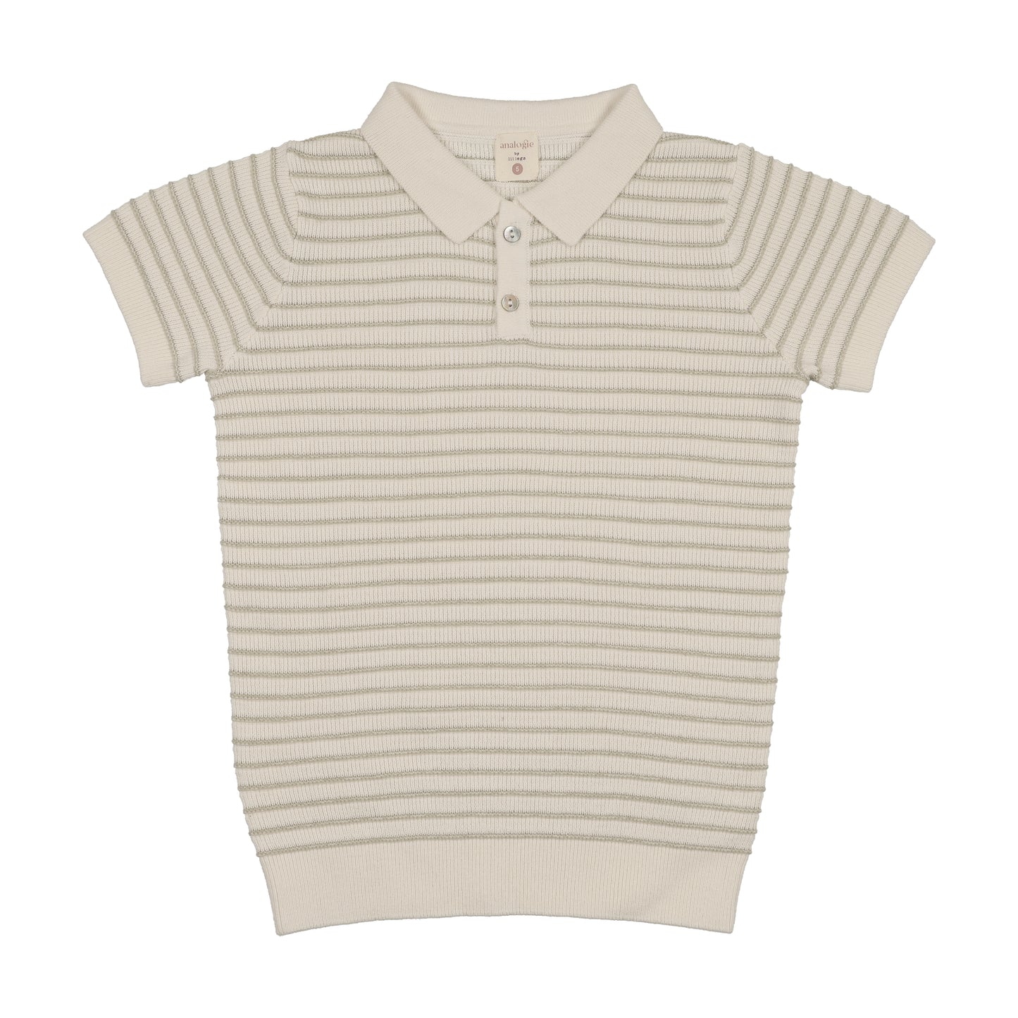Textured Stripe Knit Polo