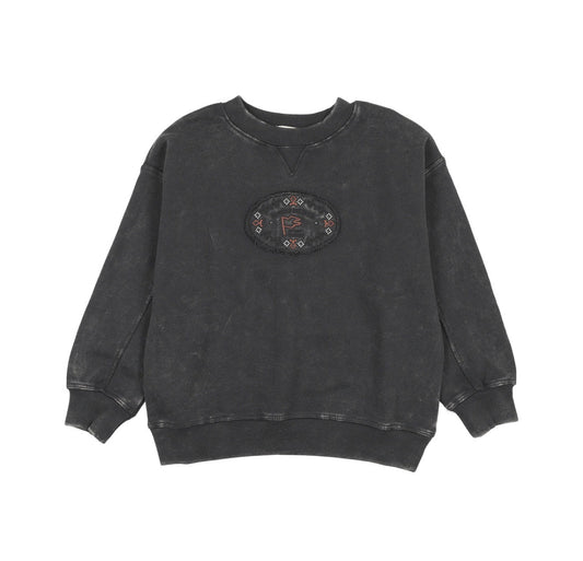 STITCH STUDIO BOYS SWEATSHIRT- OFF BLACK