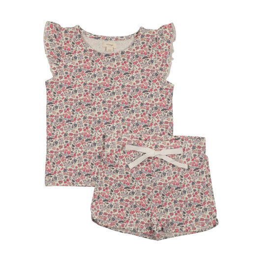 Flutter Printed Toddler Set - Liberty Bouquet