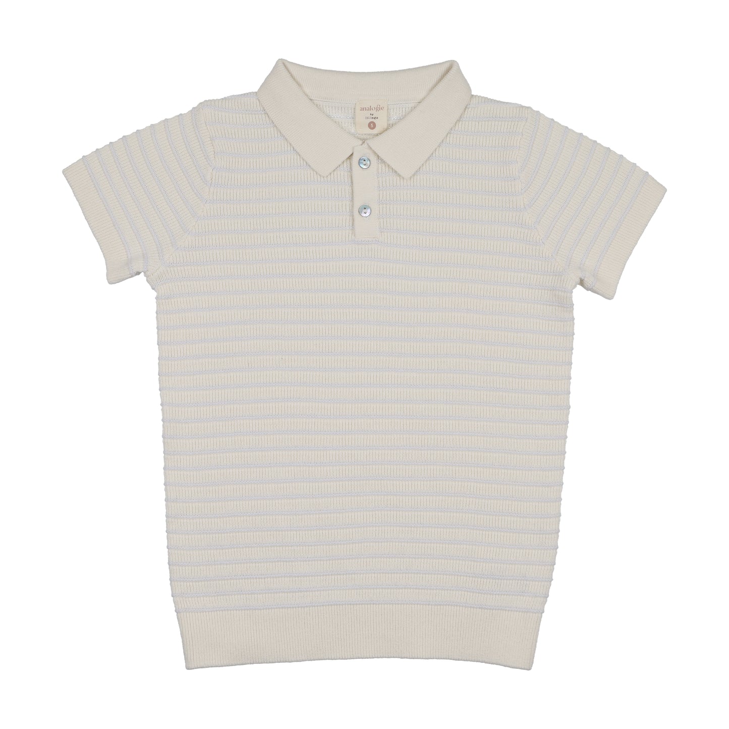 Textured Stripe Knit Polo