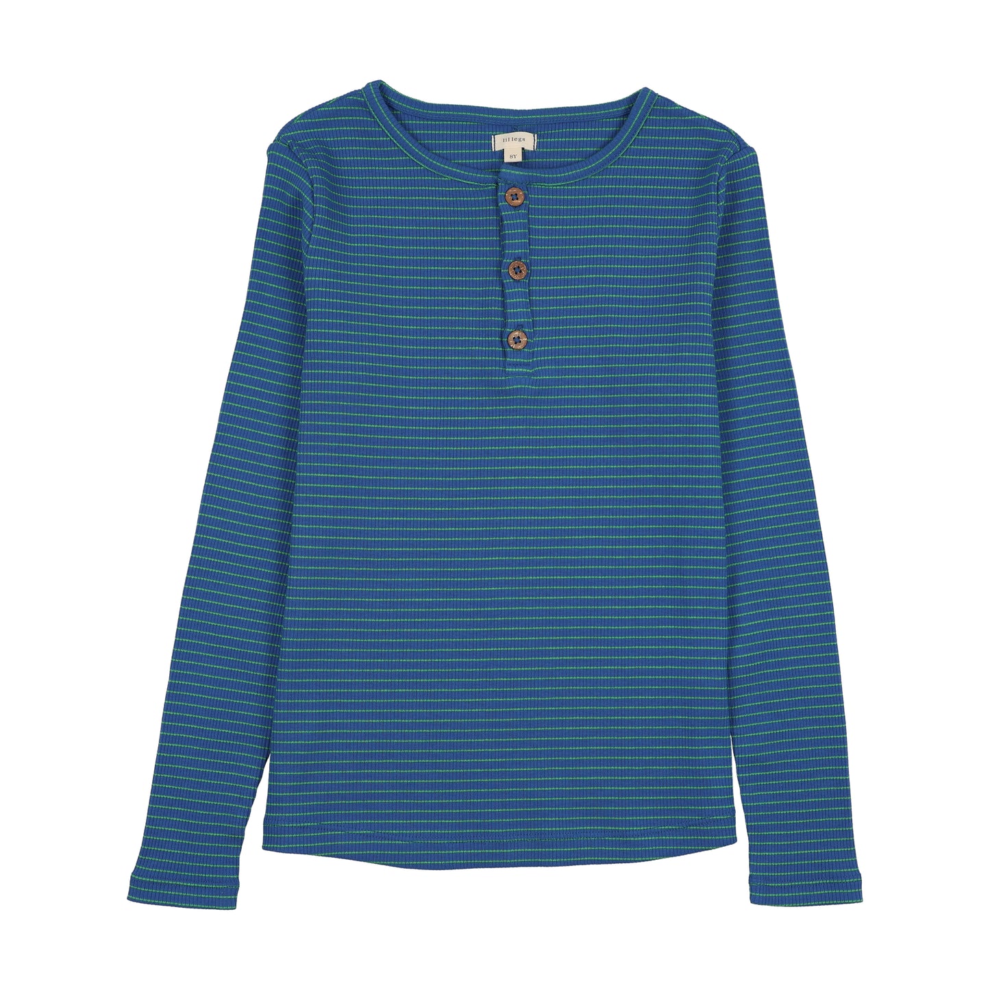 Basic Stripe Henley 3/4 Sleeves