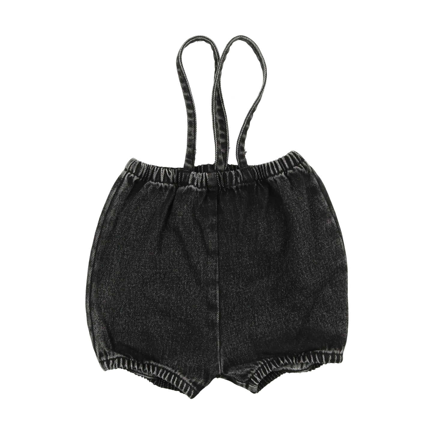 Denim Bubble Suspender Shorts