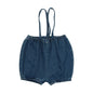 Denim Bubble Suspender Shorts